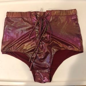 iHeartRaves Red Iridescent Rave Bottoms